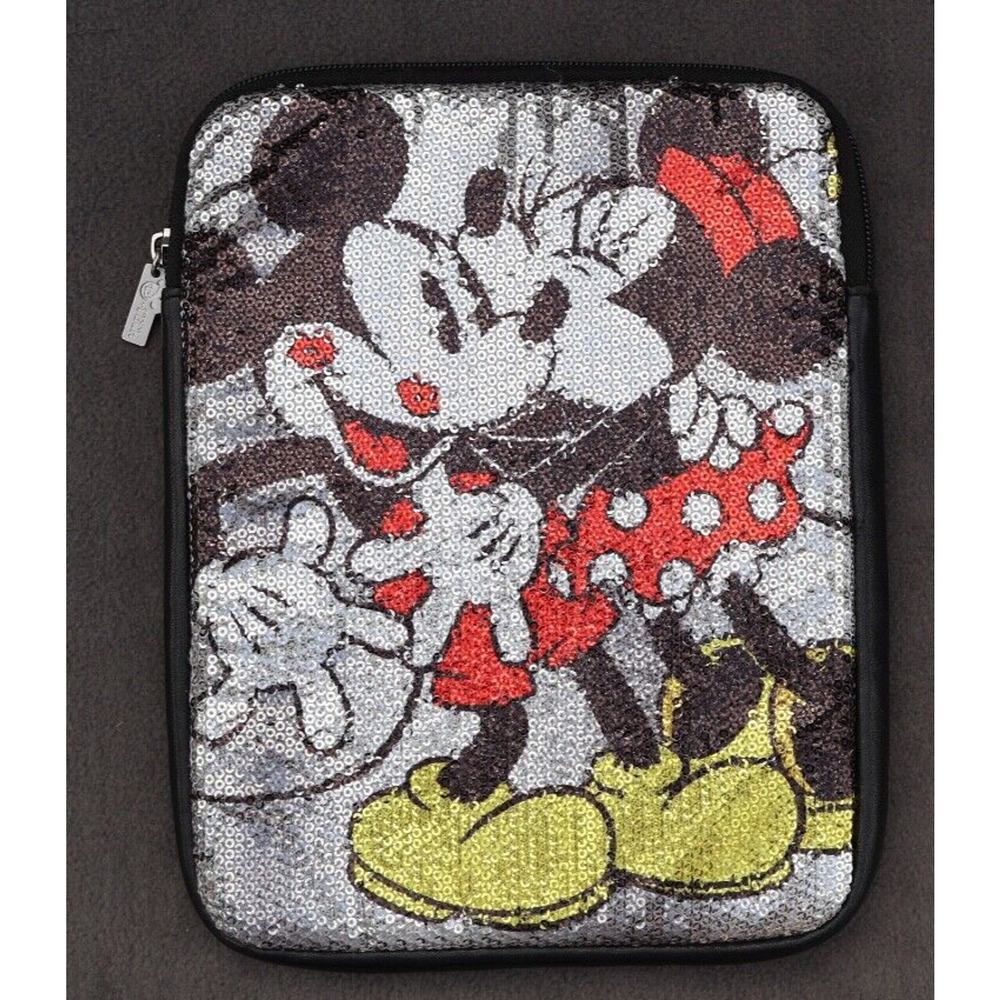 MINNIE & MICKEY Mouse- Disney Parks padded Tablet case Bag 10 1/2" in. X 8" in.